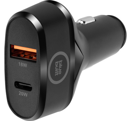 BlueBuilt Power Delivery and Quick Charge Car Charger with 2 USB