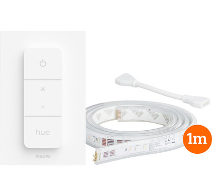 Philips Hue Lightstrip Plus White & Color 1m uitbreiding + Draadloze dimmer