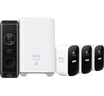 Eufycam 2C 3-pack + Eufy Video Doorbell Dual 2 Pro