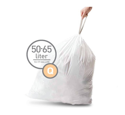 Trash bags, code Q, 50-65 L, 20 pieces, plastic - simplehuman