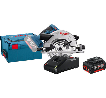Bosch Professional GKS 18V-57 G + 4,0 Ah GBA accu en snellader