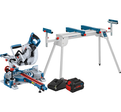 Bosch Professional GCM 18V-216 D + ProCORE 8,0 Ah accu + Onderstel