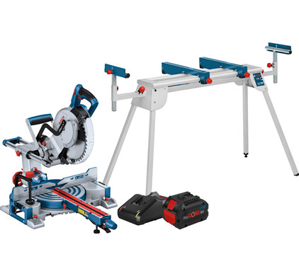 Bosch Professional GCM 18V-254 D + ProCORE 18V 8,0 Ah + Onderstel