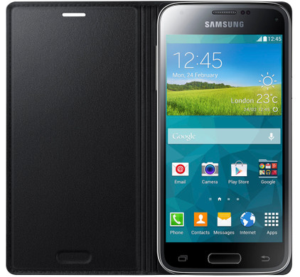 Samsung Galaxy S5 Mini Book Case Zwart - Voor 23.59u, morgen in huis