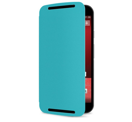 Moto (2014) / Moto G 4G (2015) Book Case Turquoise - - Voor 23.59u, morgen in huis