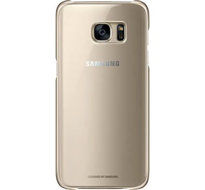 Verdeelstuk moe Kantine Samsung Galaxy S7 Edge Clear Cover Goud - Coolblue - Voor 23.59u, morgen in  huis