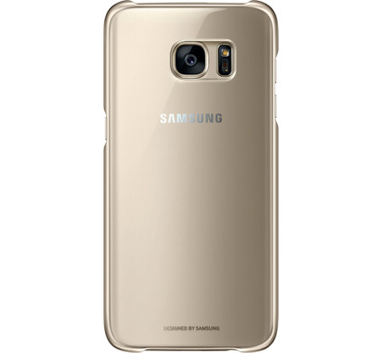 Perfect Geef rechten detectie Samsung Galaxy S7 Edge Clear Cover Gold - Coolblue - Before 23:59,  delivered tomorrow