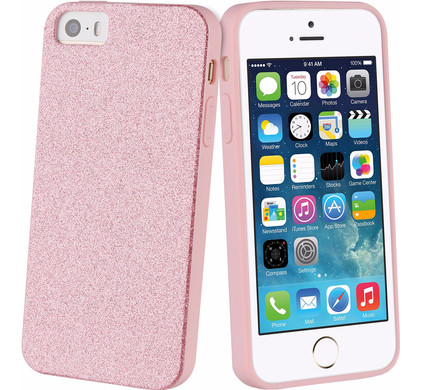 zoogdier Professor Metafoor Muvit Bling Glitter Apple iPhone 5/5s/SE Back Cover Roze - Coolblue - Voor  23.59u, morgen in huis