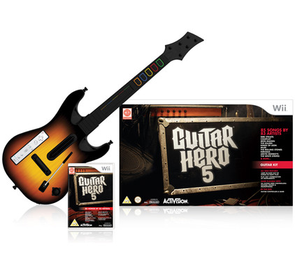 gangpad Opnieuw schieten synoniemenlijst Guitar Hero 5 + Guitar Wii - Coolblue - Voor 23.59u, morgen in huis