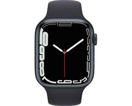 Apple Watch Series 7 45mm Middernacht Aluminium Middernacht Sportband