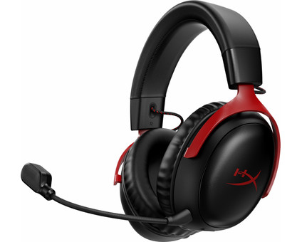 HyperX Cloud III Wireless Gaming Headset - Black/Red (PC, PS5, PS4)