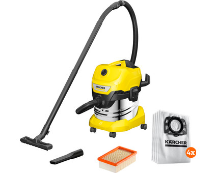 Karcher WD 4 S V-20/5/22 + Karcher Stofzuigerzak voor WD 4/5/6 (4x)