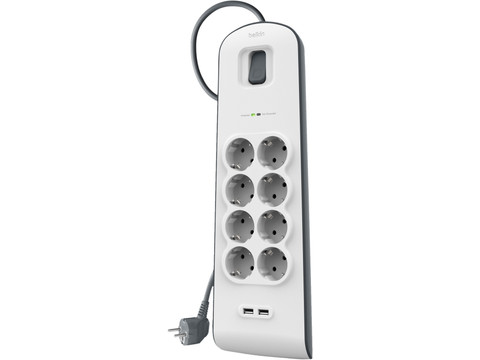 Belkin Surge Protector Outlet Meters 2x USB Coolblue Power
