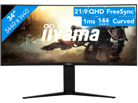 iiyama G-Master Red Eagle GB3466WQSU-B1 Coolblue Monitors