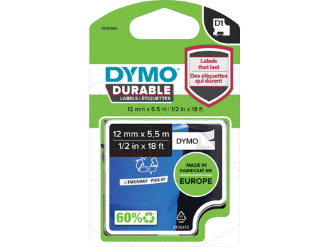 Dymo Compatible 45010 D1 Tape Zwart op Transparant kopen? Morgen in huis