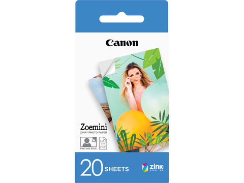 Canon ZINK 2x3 Fotopapier 100 Vellen - Zelfklevende Stickers Voor Zoemini Printers, Direct Afdrukbaar