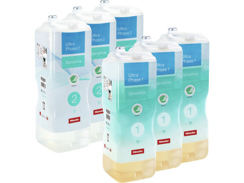 Miele Set UltraPhase Sensitive 1 & 2 (6 flacons) - halfjaarpakket