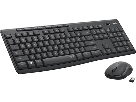 Logitech MK295 Silent Wireless Keyboard and Mouse Black QWERTY