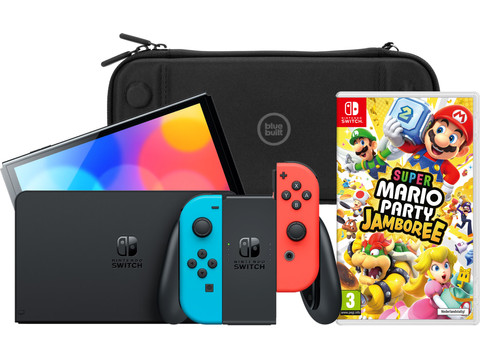 Nintendo Switch 本体 + Super Mario Bros. Nintendo Switch – OLED-Model Mario Edition (rood) + Super Mario