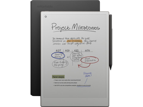 reMarkable Paper Pro + Marker + 非純正ケース reMarkable Paper Pro met Book Case Leer Zwart | Coolblue