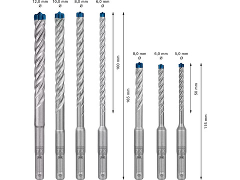 Rotec SDS-plus Hamerborenset 7-delig | Voor Uw Tuin