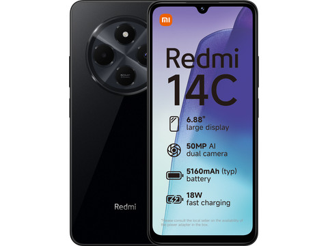 Redmi 14C 128GB Black 4G | Coolblue | Mobile phones
