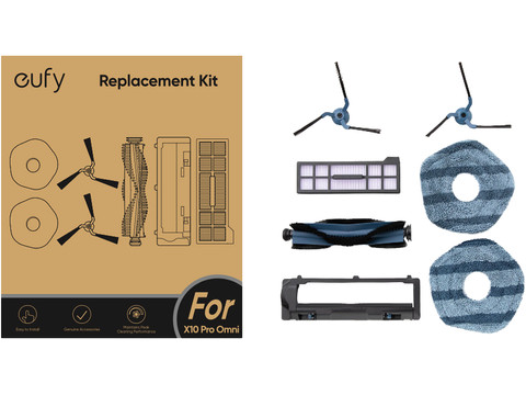 TALENTEC - 6x Vervangende Zijborstels Compatibel met Eufy RaboVac Robotstofzuiger: 11S, 12, 15C, 25C, 30, 35C, G10, G20, G30, Max, Plus, Hybrid, Verge, Edge - Kleur Blauw