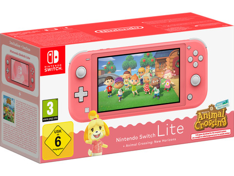 Nintendo Switch Lite Animal Crossing New Horizons Edition Pink