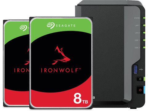 Synology DS225+ + Seagate IronWolf 8TB Duo Pack | Coolblue | NAS