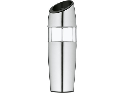 Zout En Pepermolen WMF De Luxe Zout- En Pepermolen 14 Cm - Keramisch Maalwerk, Roestvrijstalen Buitenkant, Glazen Container Zout Pepermolen