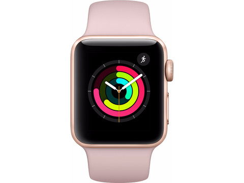 Apple Watch Series 3 42mm Goud Aluminium/Roze Sportband | Coolblue