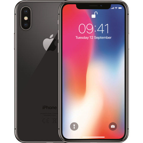 Apple - iPhone X 海外版 Apple iPhone X 256GB Silver Verizon Unlocked - No sim