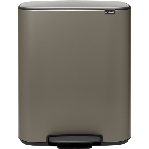 Brabantia Bo Pedal Bin 2 x 30 Liter Platinum