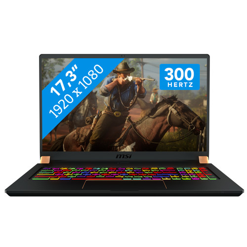 MSI GS75 Stealth 10SFS-086NL - GeForce RTX 2070 Super Max-Q, 16 GB RAM, 1 TB SSD, 17.3 inch 1080p 300 Hz scherm