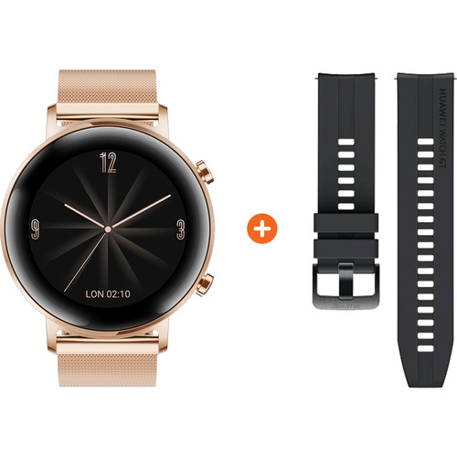 Huawei Watch GT 2 RVS Rose goud 42mm