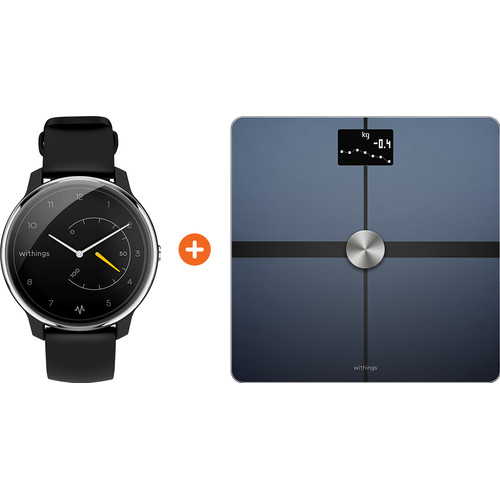Withings Move ECG Zilver/Zwart + Withings Body + Zwart