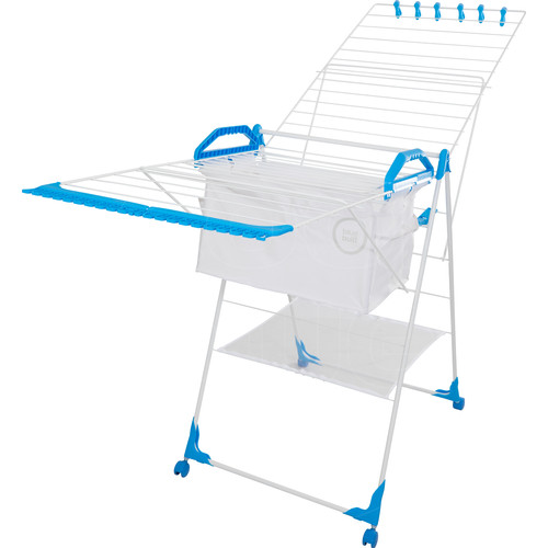 BlueBuilt Droogrek 25 meter met Wasmand, Wasknijpers en Waszak