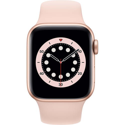 Apple Watch Series 6 40mm Roségoud Aluminium Roze Sportband