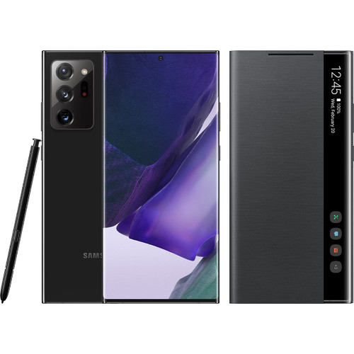 Samsung Galaxy Note 20 Ultra 256GB Zwart 5G + Samsung Clear View Book Case Zwart