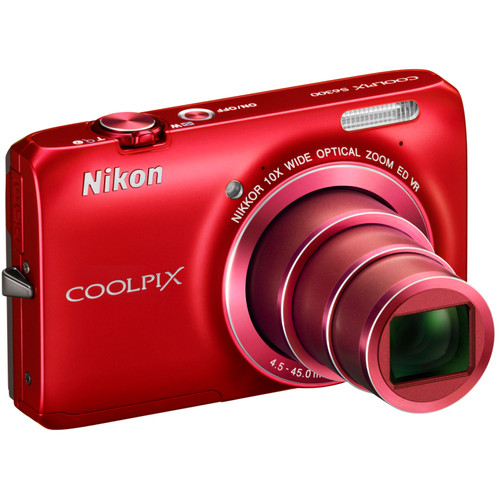 Nikon COOLPIX S6300 レッド 本体とバッテリー Nikon Coolpix S6300 Red | Coolblue | Compactcamera's