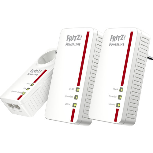 AVM FRITZ!Powerline 1260E WLAN Set International WiFi 1200 Mbps 3 adapters