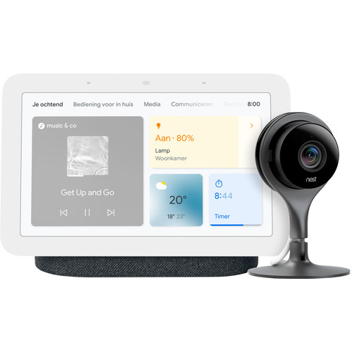 Google Nest Hub 2 Charcoal + Nest Cam Indoor