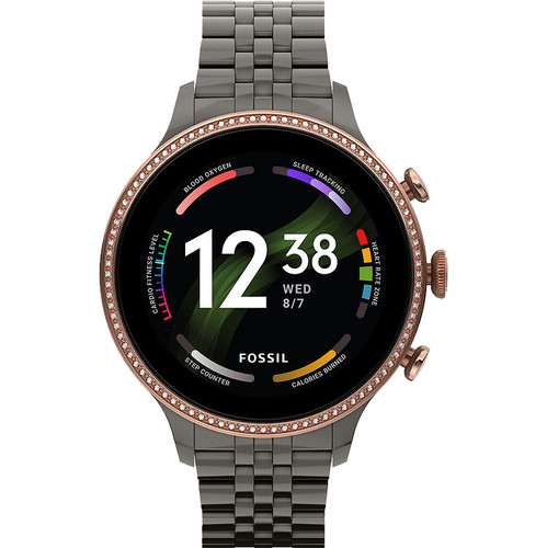 Fossil Gen 6 Display FTW6078 Roségoud/Grijs 42mm
