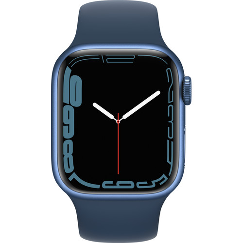 Apple Watch Series 7 41mm Blauw Aluminium Blauwe Sportband