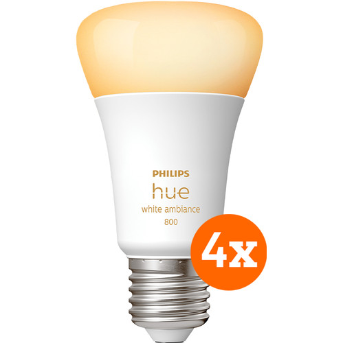 Philips Hue White Ambiance E27 800lm 4-pack