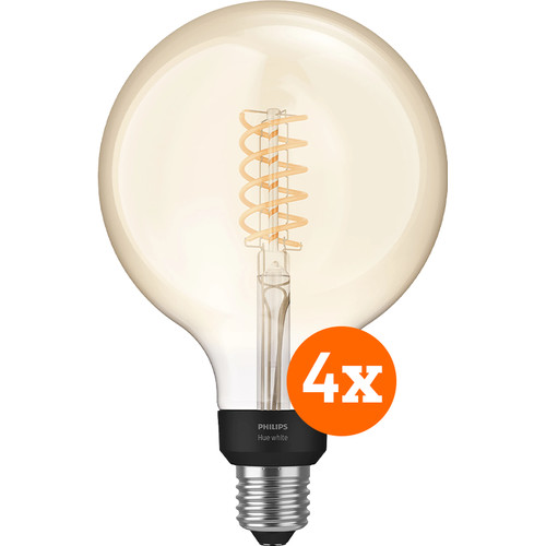 Philips Hue Filament White Globe XL 4-pack