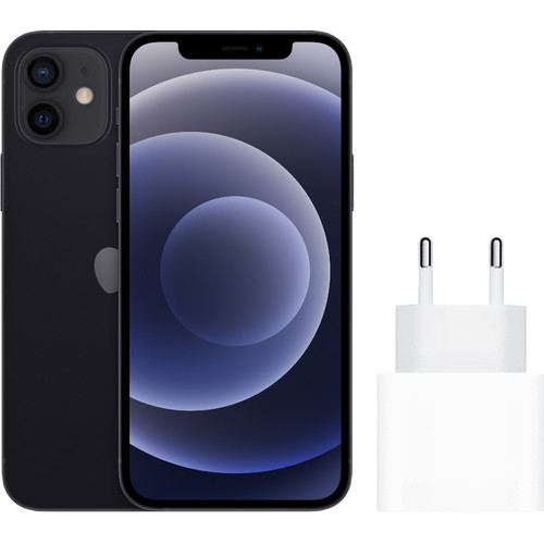 Apple iPhone 12 128GB Zwart + Apple Usb C Oplader 20W