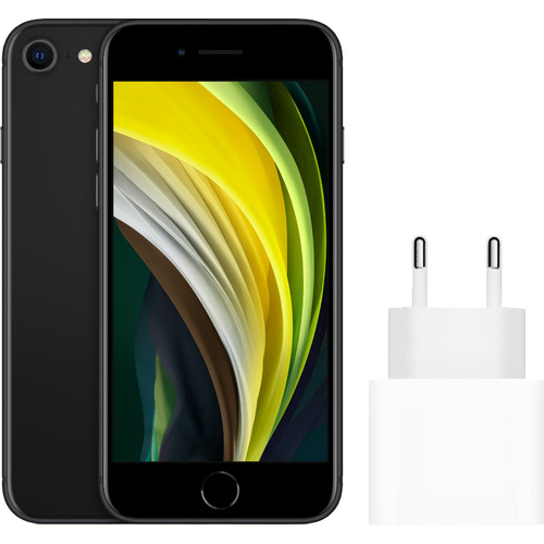 Apple iPhone SE 64GB Zwart + Apple Usb C Oplader 20W