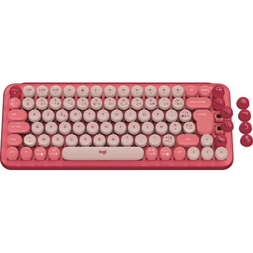 Logitech POP Keys Mechanisch Draadloos Toetsenbord Roze Azerty