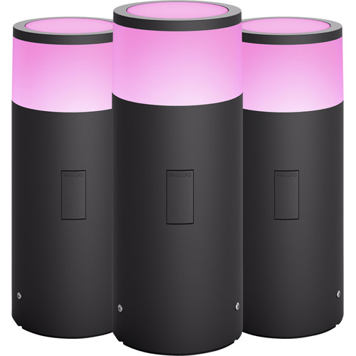 Philips Hue Calla sokkellamp White and Color zwart laag 3-pack